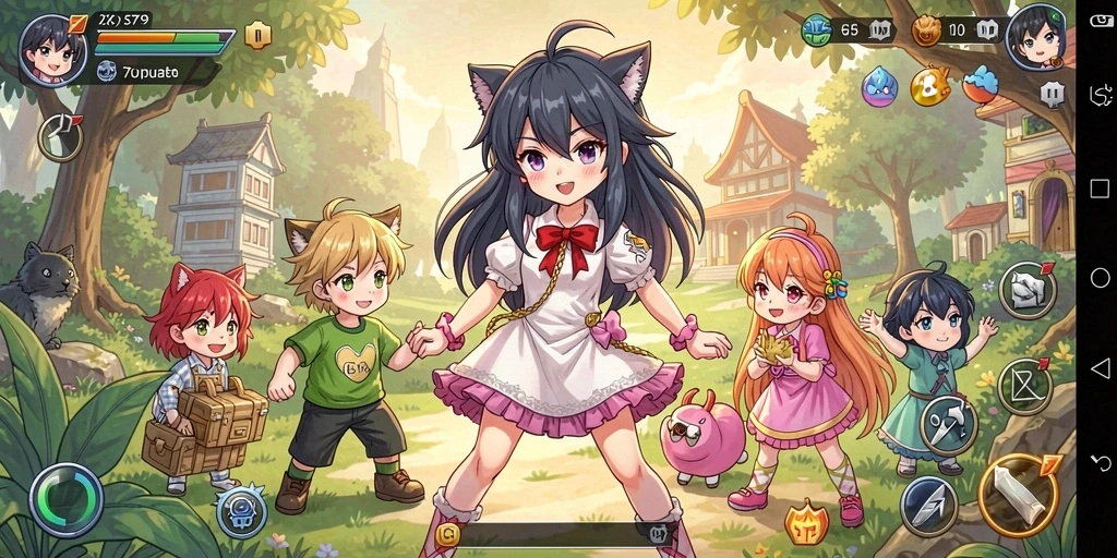 Menampilkan aksi seru dan karakter Anime yang menarik.