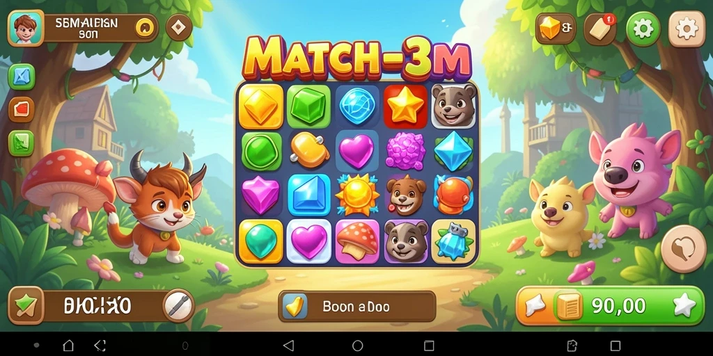 Tampilan gameplay seru dari 55RT dengan berbagai kombinasi warna.