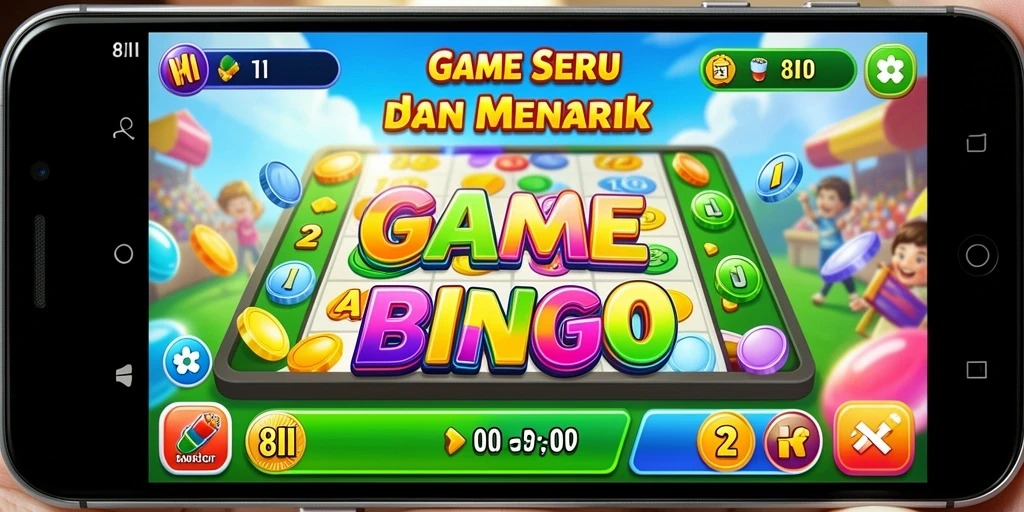 Screenshot utama game Bingo 8II menampilkan gameplay yang dinamis dan interaktif.