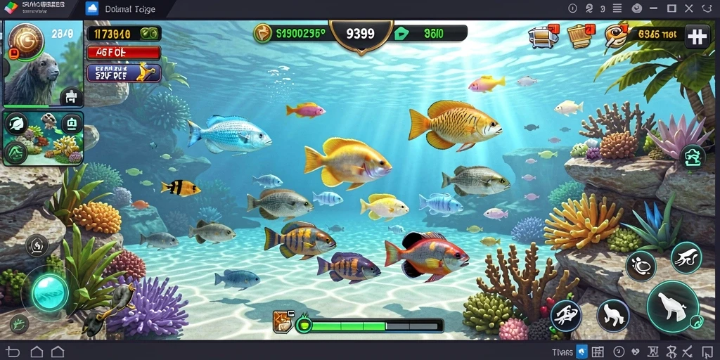 Screenshot gameplay menunjukkan aksi Tembak Ikan yang seru.