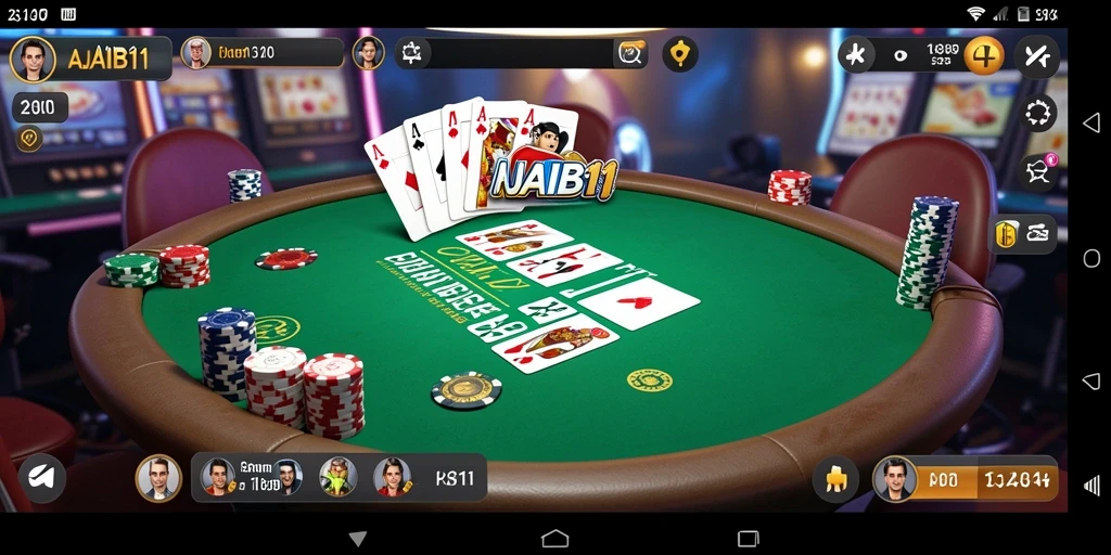 Tampilan menarik dari gameplay AJAIB11 yang penuh strategi Poker.