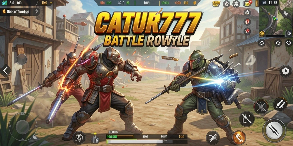 Tangkapan layar aksi epik dalam game Battle Royale CATUR777.