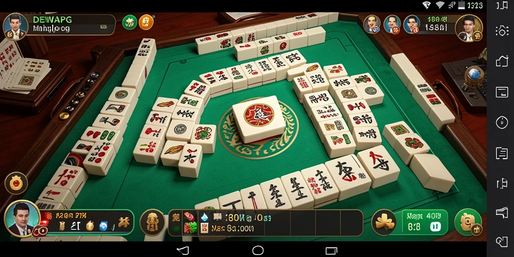 Screenshot DEWAPG memperlihatkan gameplay Mahjong yang menarik.