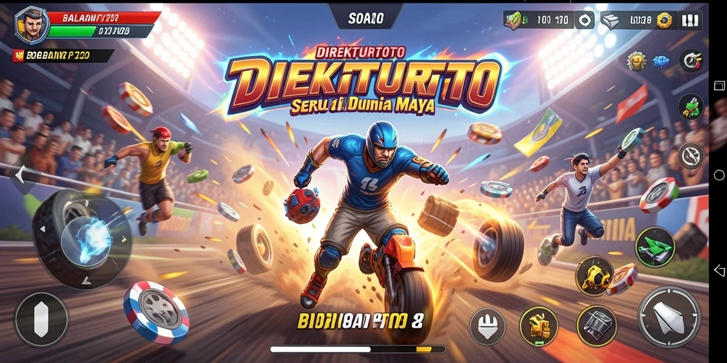 Screenshot dari gameplay <strong>DIREKTURTOTO</strong> menampilkan kecepatan tinggi dan aksi balapan seru.