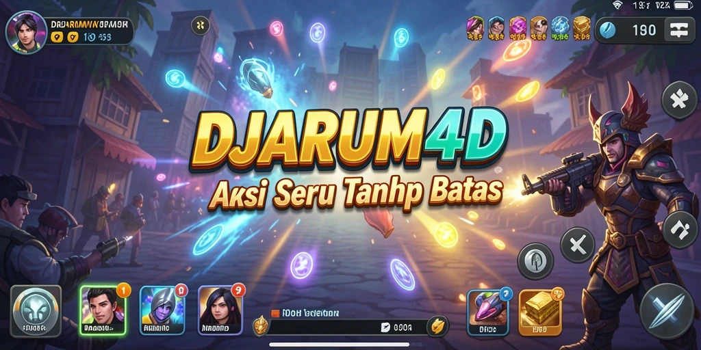 Tampilan seru gameplay <strong>DJARUM4D</strong> saat pertarungan epik berlangsung.