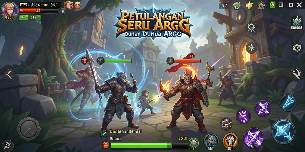Tampilan gameplay F7F7 yang mendebarkan dalam pertempuran ARPG.