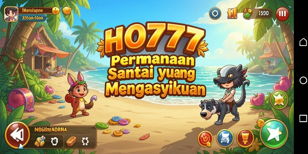 Screenshot HO777 menunjukkan gameplay yang ceria dan mengasyikkan.