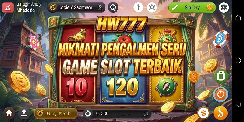 Screenshot menunjukkan gameplay menarik dari permainan Slot HW777.