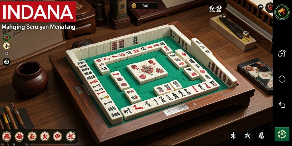 Gameplay menarik Mahjong dalam INDAAA dengan grafis menawan.