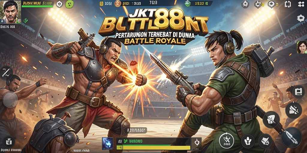 Tampilan menarik dari gameplay JKT88 dalam pertempuran Battle Royale.
