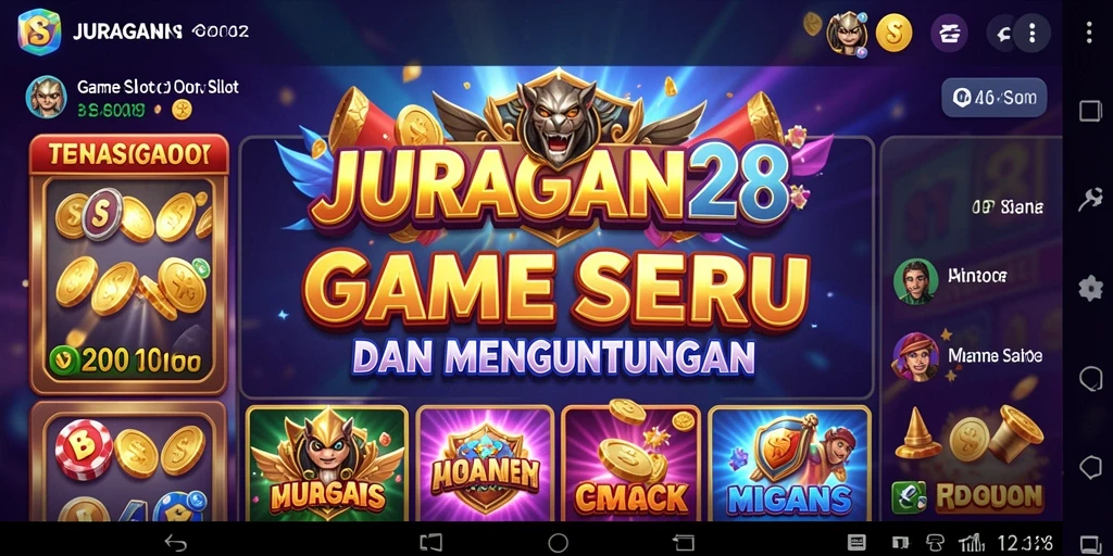 Tampilan gameplay Slot <strong>JURAGAN28</strong> yang memukau dan interaktif.