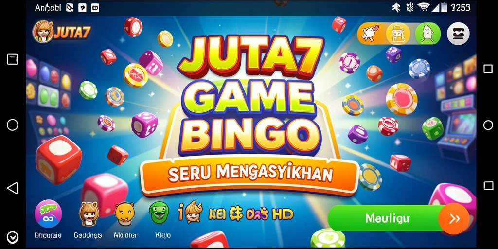 Menampilkan gameplay Bingo yang seru dan menyenangkan di JUTA7.