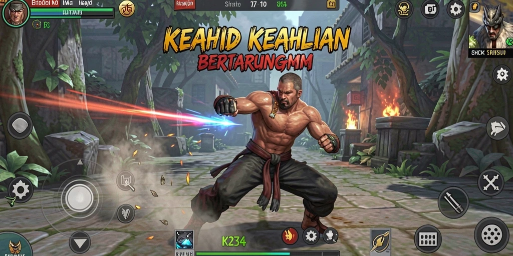 Screenshot gameplay K234 menampilkan aksi pertarungan seru antara karakter.