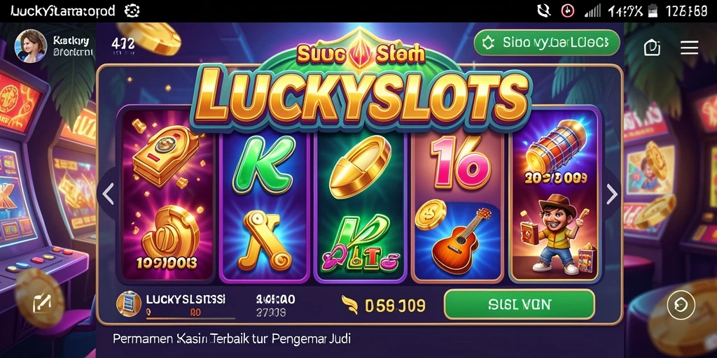 Tampilan mendebarkan dari gameplay <strong>LUCKYSLOTS</strong> dengan efek visual yang menakjubkan.