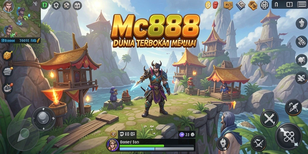Screenshot gameplay <strong>MC888</strong> menampilkan eksplorasi dunia terbuka yang menakjubkan.