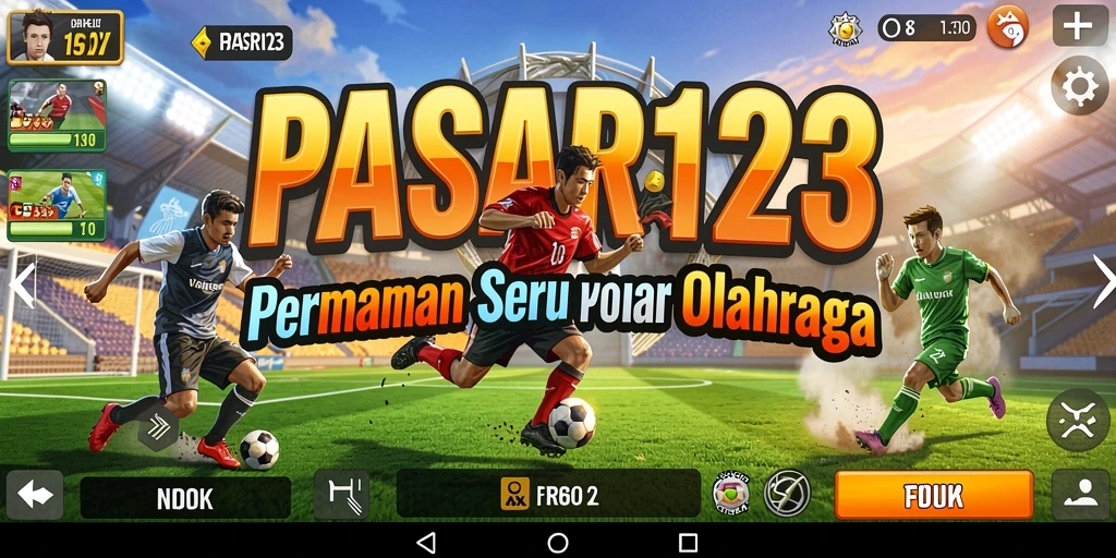 Screenshot gameplay PASAR123 menampilkan aksi olahraga yang intens.