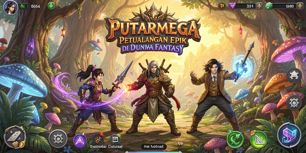 Tampilan gameplay PUTARMEGA yang mendebarkan di dunia RPG.