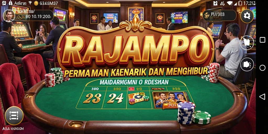 Tampilan gameplay RAJAMPO yang mendebarkan dan penuh warna.