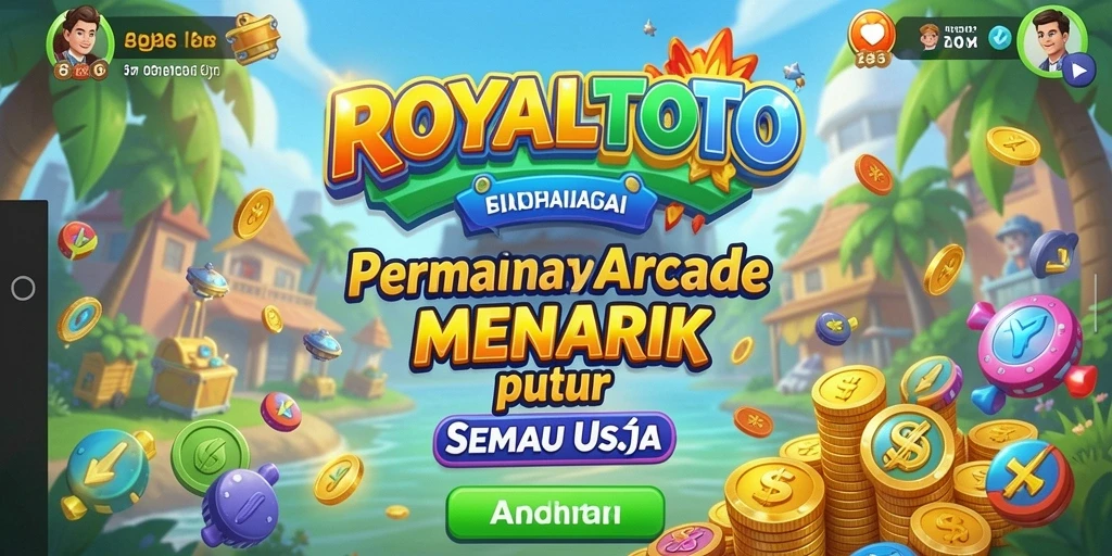 Tangkapan layar ROYALTOTO yang menunjukkan aksi gameplay arcade yang seru.