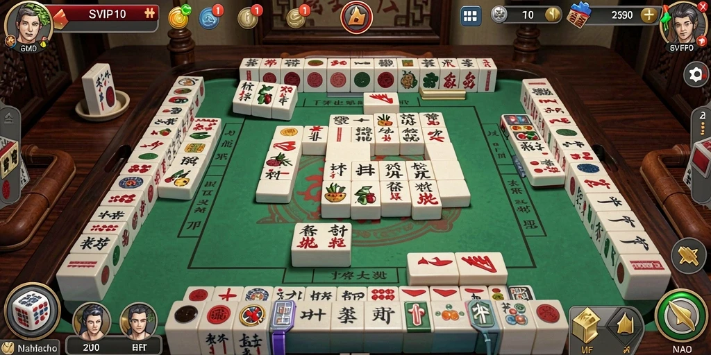 Screenshot SVIP10 menampilkan pengalaman bermain Mahjong yang seru.