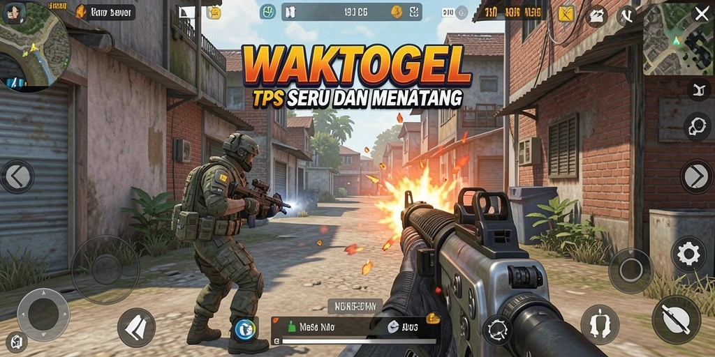 Gameplay seru dari WAKTOGEL dengan aksi tembak-menembak.