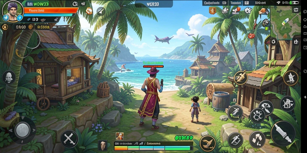 Tangkapan layar gameplay <strong>WOW33</strong> menunjukkan petualangan seru di dunia yang luas.