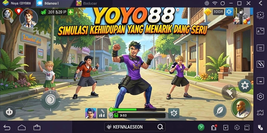 Tangkapan layar menunjukkan gameplay seru dan interaktif dari YOYO88.